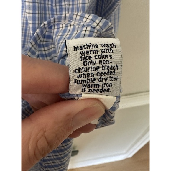 Croft &‎ Barrow Men's Dress Shirt Long-Sleeve Classic Fit Easy Care Size Large - Picture 6 of 7